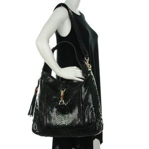🐍 *SOLD* GUCCI GREEN PYTHON JACKIE SHOULDER BAG!